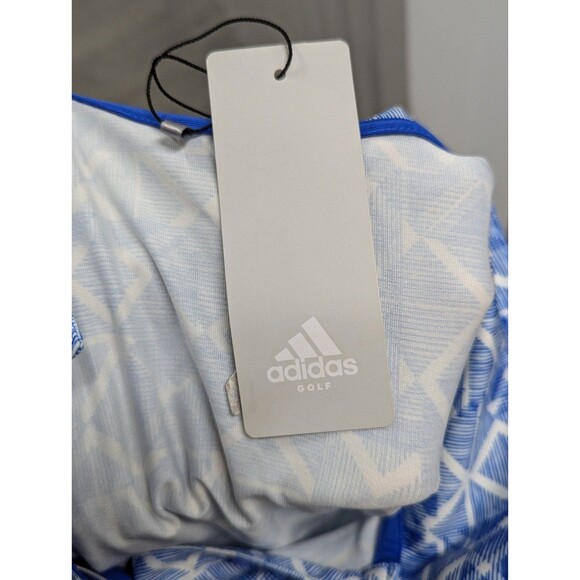 Adidas Golf Women's Medium Blue White Athletic Zip Front Jacket NWT Grand Vista - Picture 9 of 9